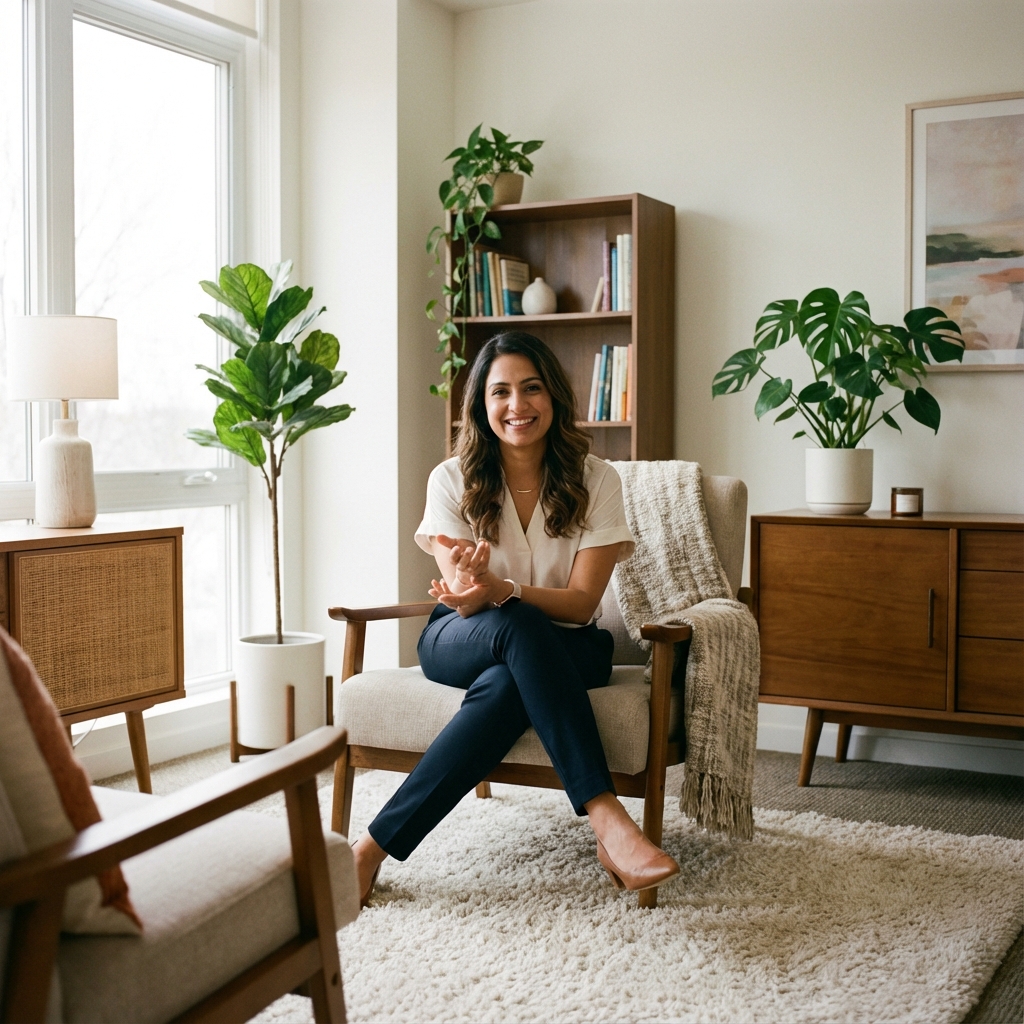 Psicóloga profesional en consulta